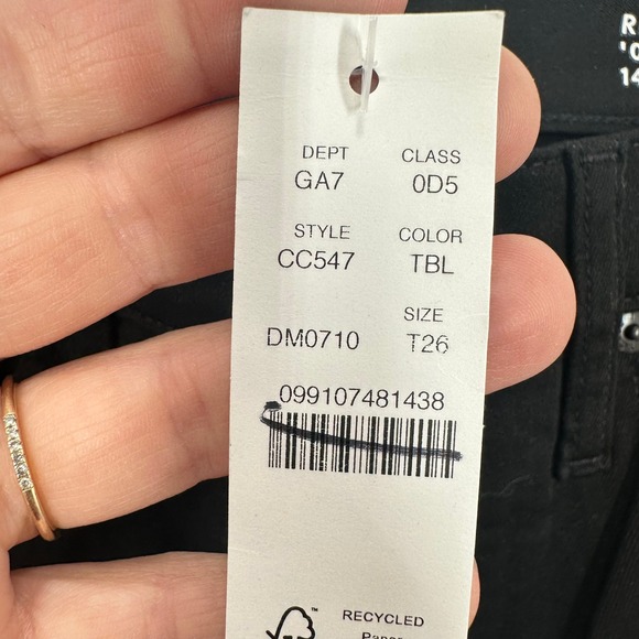 J Crew Women's Classic Black '03 Slim Jeans Size 26 TALL NWT Chic Timeless - Picture 10 of 12